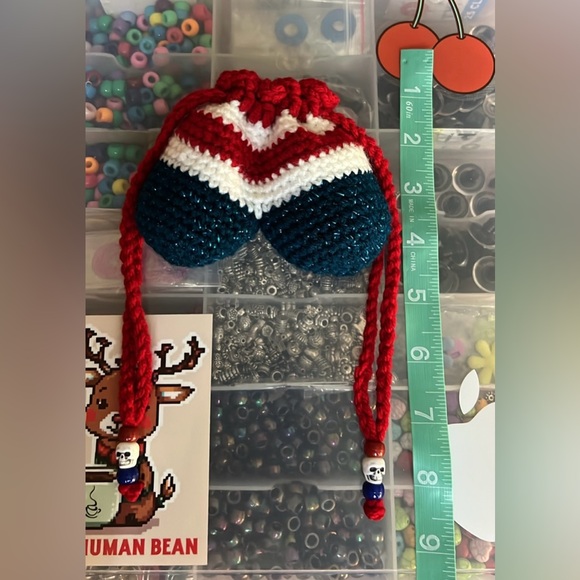 Crocheted Ball Sack ❤️💀💙 - Picture 7 of 9